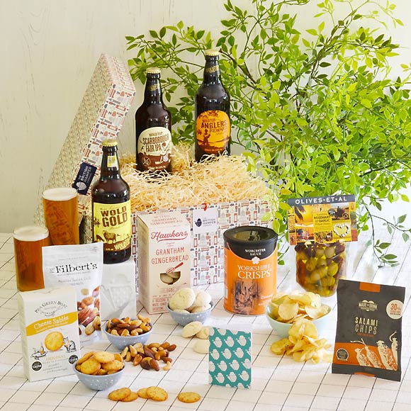 The Beer and Bar Snacks Hamper by The British Hamper Company